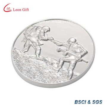 Silberne Andenkenmünze aus Metall als Geschenk